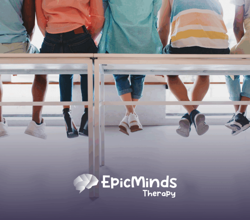 Kids sitting together on a bench
